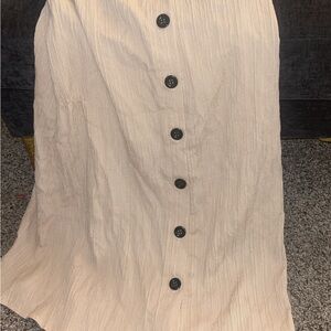 Button-Front Cream dress